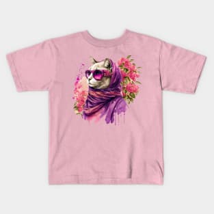 Hijab Cat Kids T-Shirt